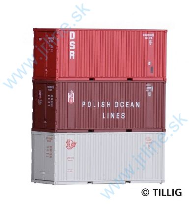 Obrázok pre 99/T07707 SET 3x 20`-Container*DSR-SŽD..